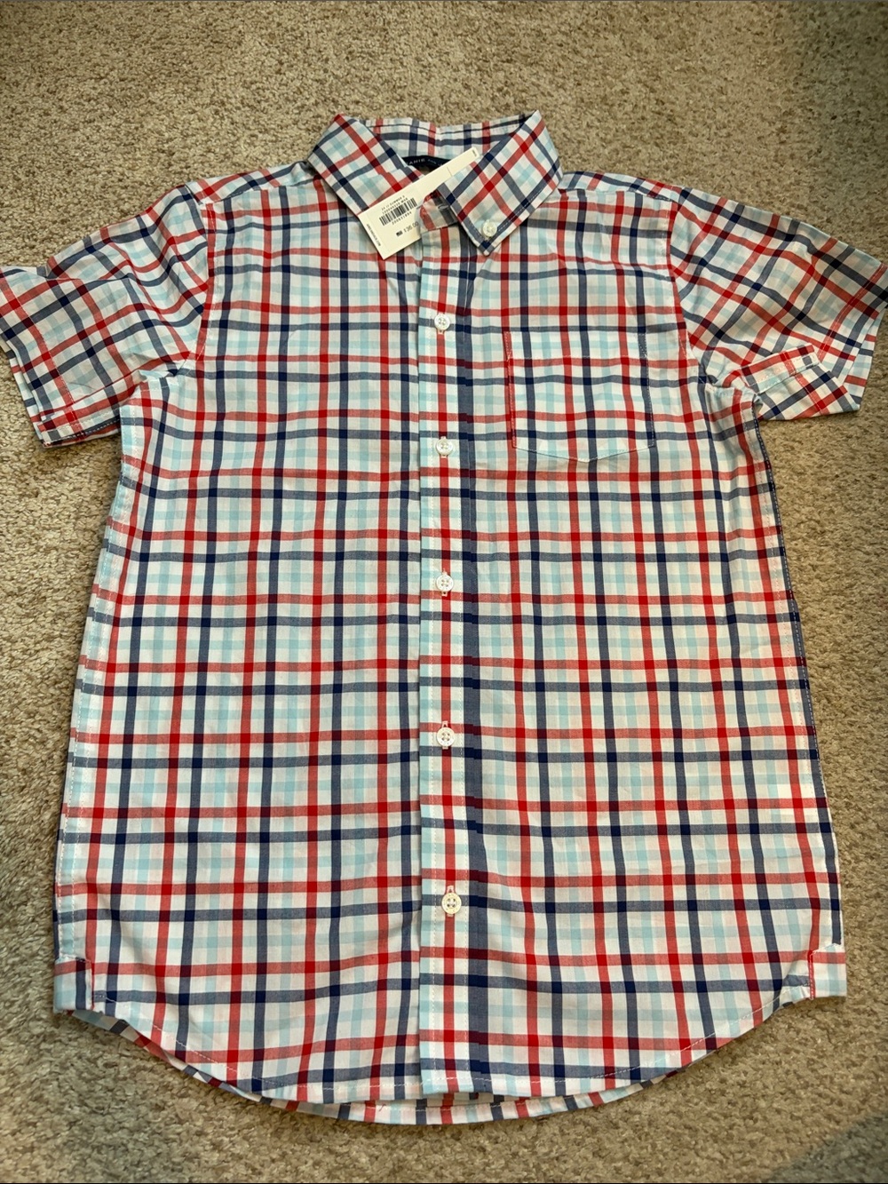 NWT Janie & Jack Plaid Shirt, 8
